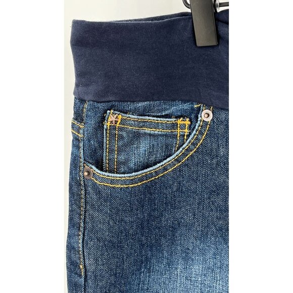 Oh Baby Motherhood Maternity Wide Leg Jean Xl 3" Elastic Waistband  Denim Pants - Picture 6 of 12
